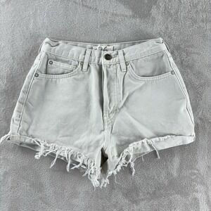 We The Free Shorts Womens Size 26 White Denim Frayed Cutoff Casual‎